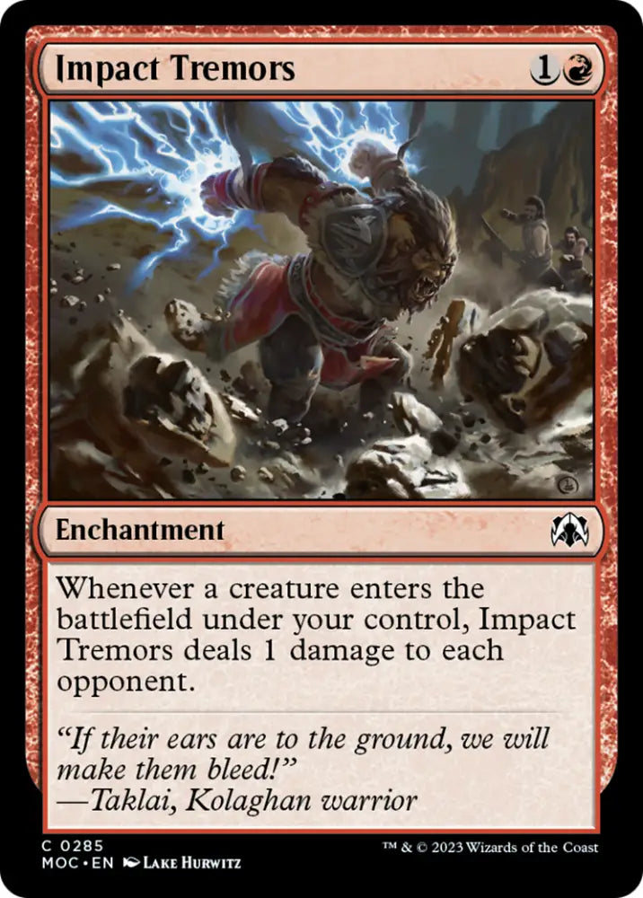 Impact Tremors [March of the Machine Commander] - MTG Single