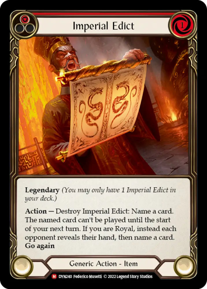 Imperial Edict [Dynasty] Cold Foil - Flesh And Blood Single
