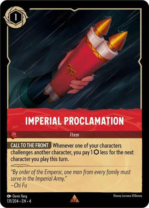 Imperial Proclamation (131/204) [Ursula’s Return] - Lorcana Single