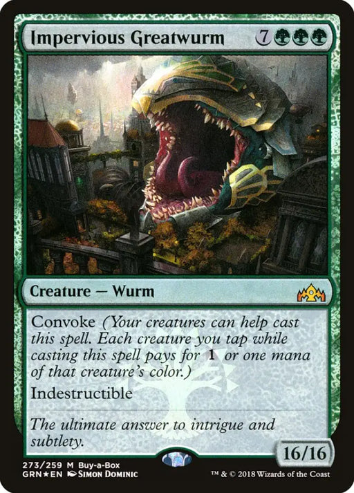 Impervious Greatwurm (Buy-A-Box) [Guilds of Ravnica] - MTG Single