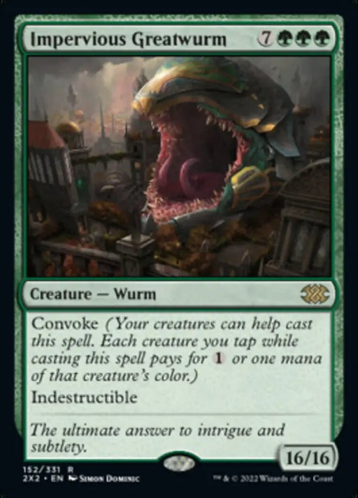 Impervious Greatwurm [Double Masters 2022] - MTG Single