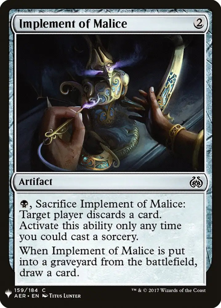 Implement of Malice [Mystery Booster] - MTG Single