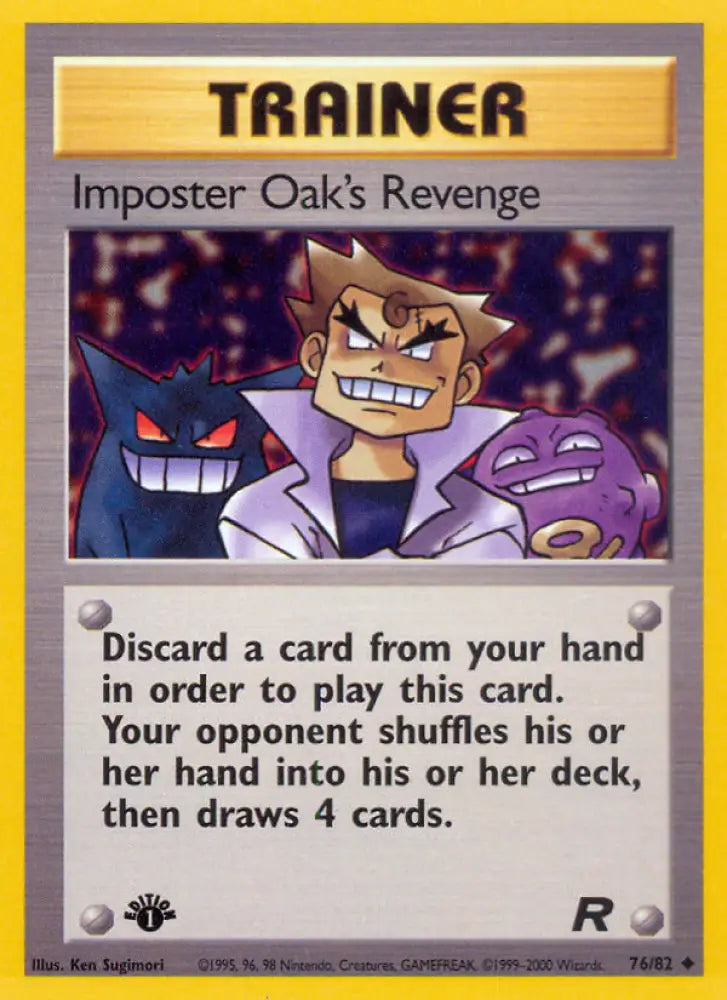 Imposter Oak’s Revenge (76/82) [Team Rocket 1st Edition] - Pokemon Single