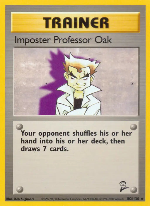 Imposter Professor Oak (102/130) [Base Set 2] - Pokemon Single