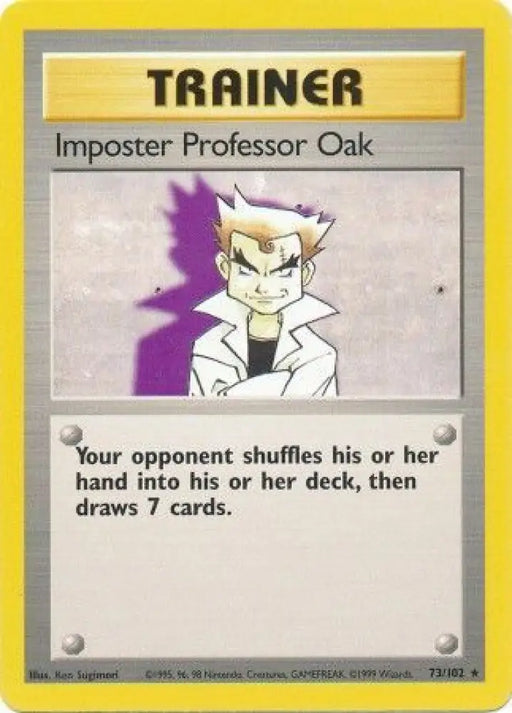 Imposter Professor Oak (73/102) [Base Set Unlimited] - Pokemon Single