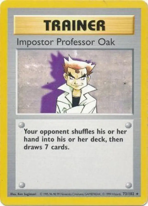 Impostor Professor Oak (73/102) [Base Set Shadowless Unlimited] - Pokemon Single