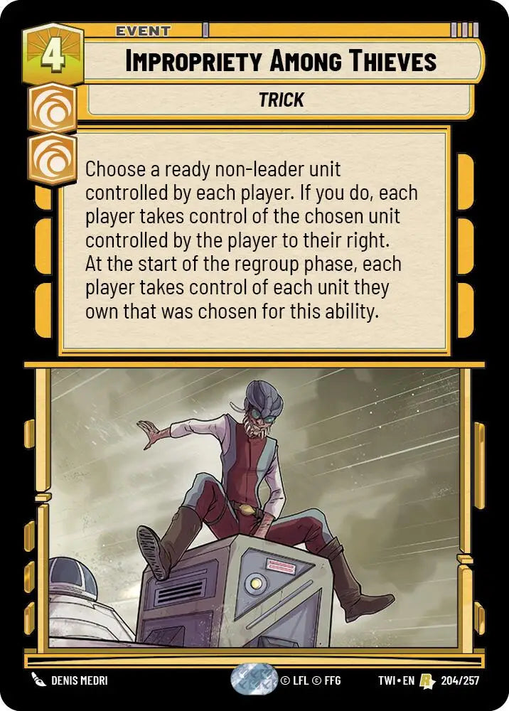 Impropriety Among Thieves (204/257) [Twilight of the Republic] - Star Wars: Unlimited Single
