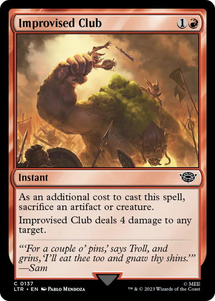 Improvised Club [The Lord of the Rings: Tales of Middle-Earth] - MTG Single