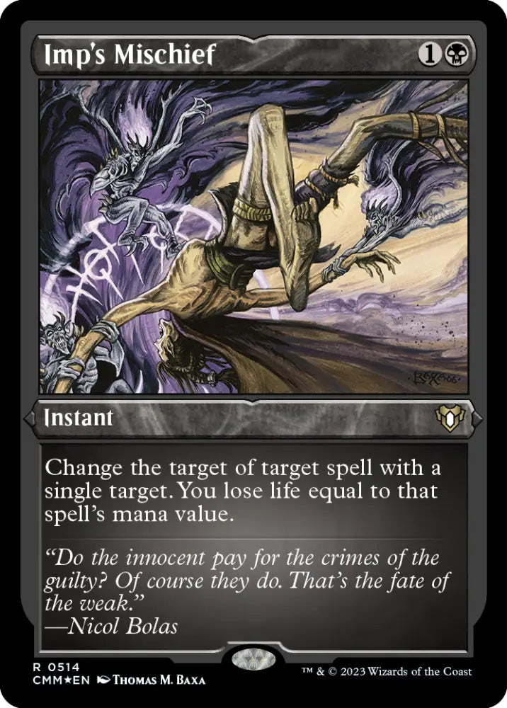 Imp’s Mischief (Foil Etched) [Commander Masters] - MTG Single