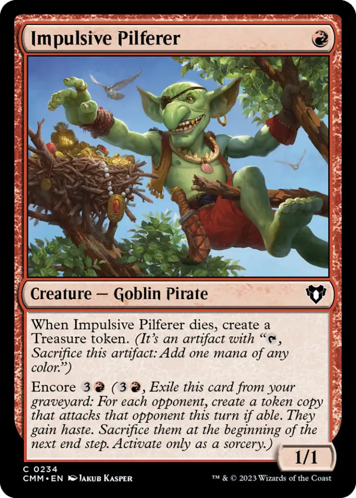 Impulsive Pilferer [Commander Masters] - MTG Single
