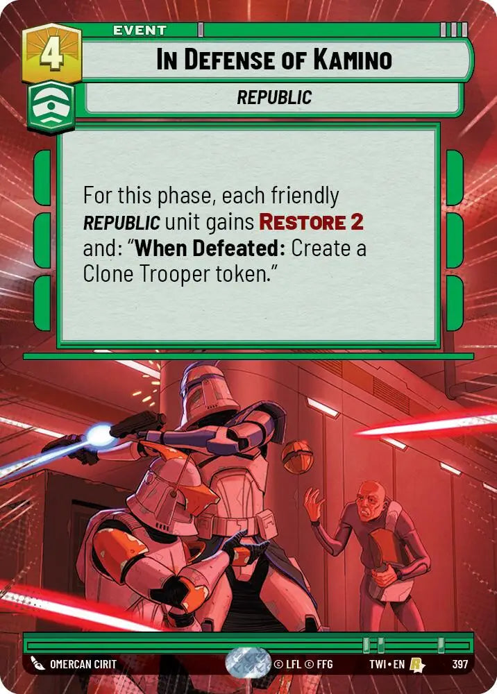 In Defense of Kamino (Hyperspace) (397) [Twilight of the Republic] - Star Wars: Unlimited Single