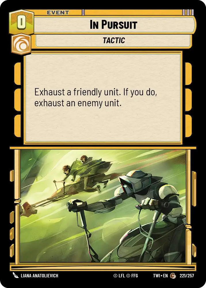 In Pursuit (221/257) [Twilight of the Republic] - Star Wars: Unlimited Single