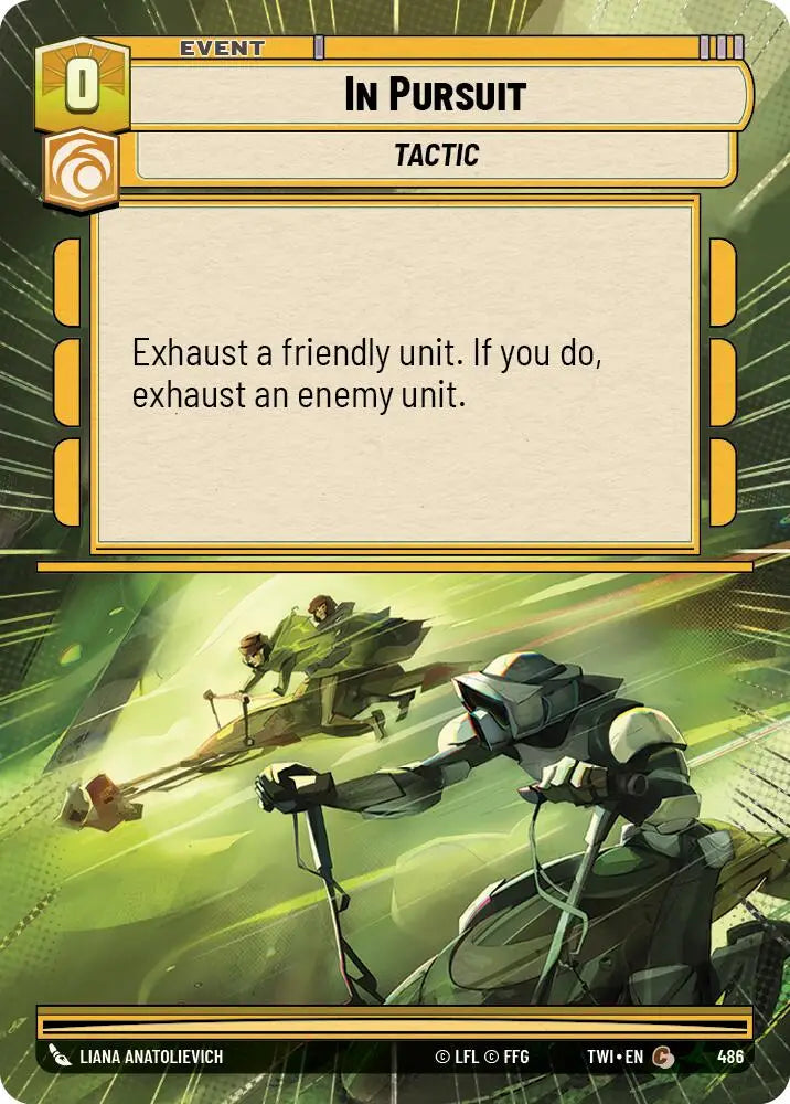 In Pursuit (Hyperspace) (486) [Twilight of the Republic] - Star Wars: Unlimited Single