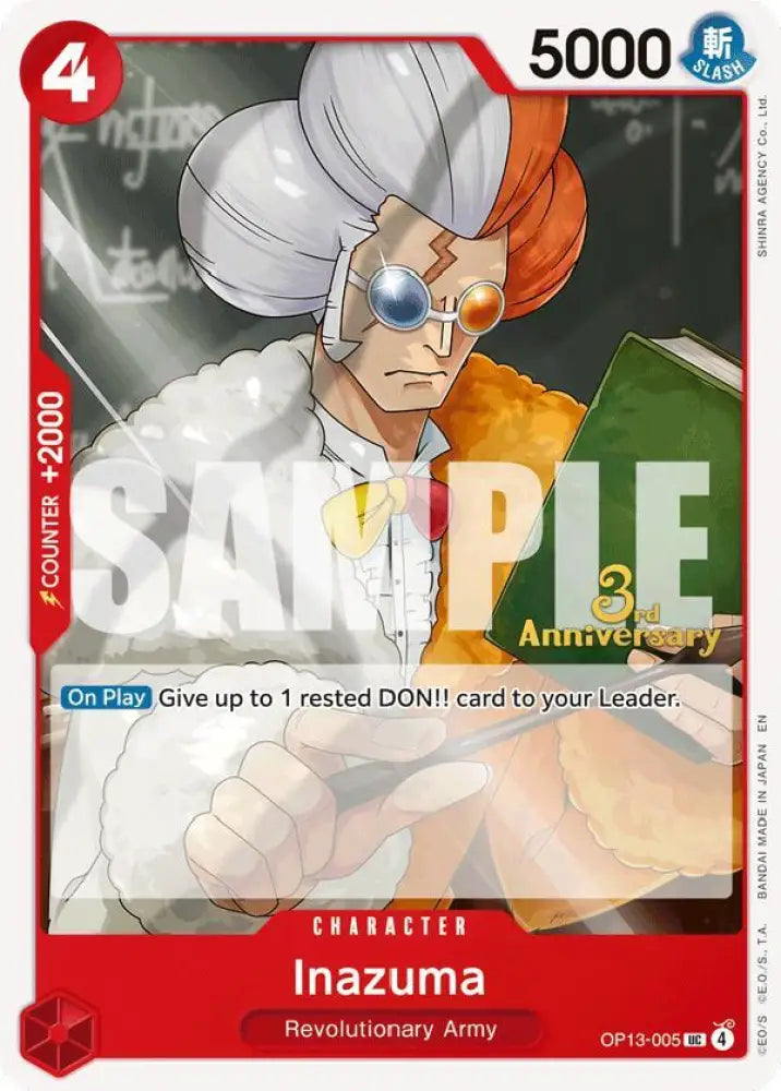 Inazuma (OP13-005) [Carrying On His Will: 3rd Anniversary Tournament Cards]