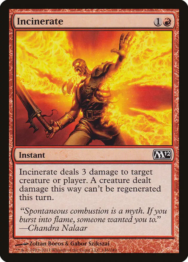 Incinerate [Magic 2012] - MTG Single