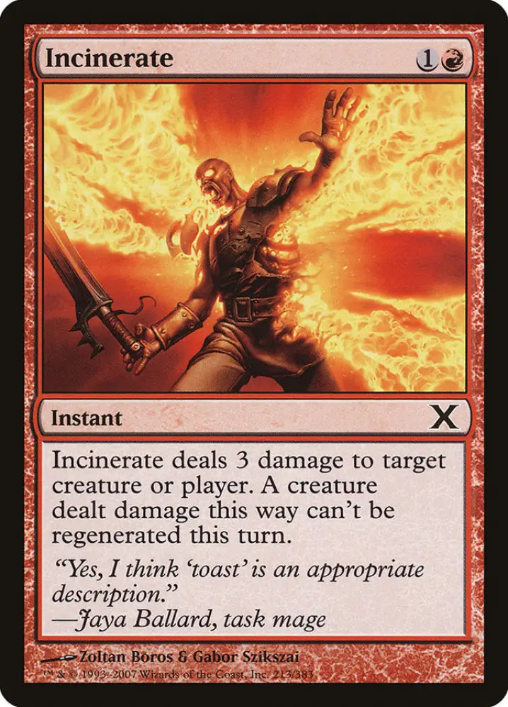 Incinerate [Tenth Edition] - MTG Single