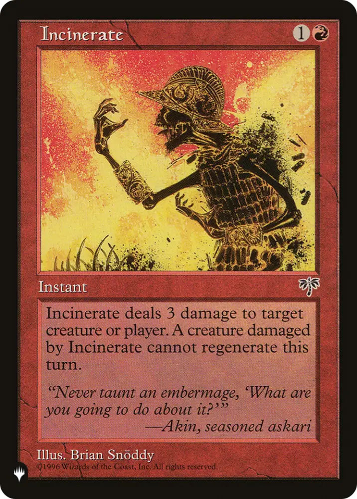 Incinerate [The List] - MTG Single