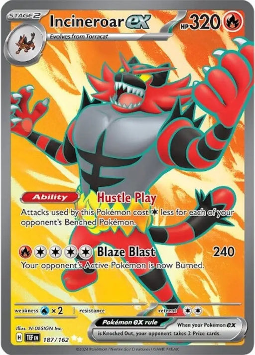 Incineroar ex (187/162) [Scarlet & Violet: Temporal Forces] - Pokemon Single