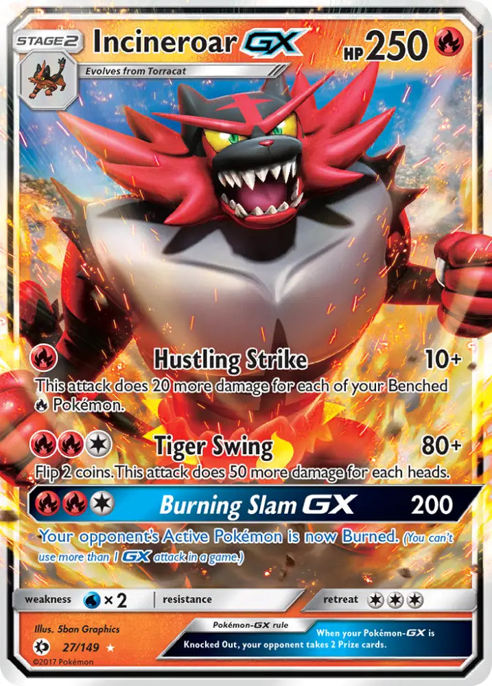 Incineroar GX (27/149) [Sun & Moon: Base Set] - Pokemon Single