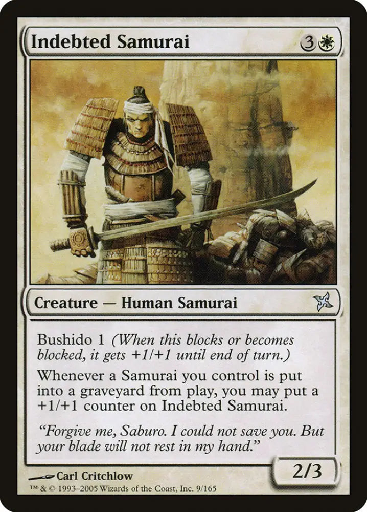 Indebted Samurai [Betrayers of Kamigawa] - MTG Single
