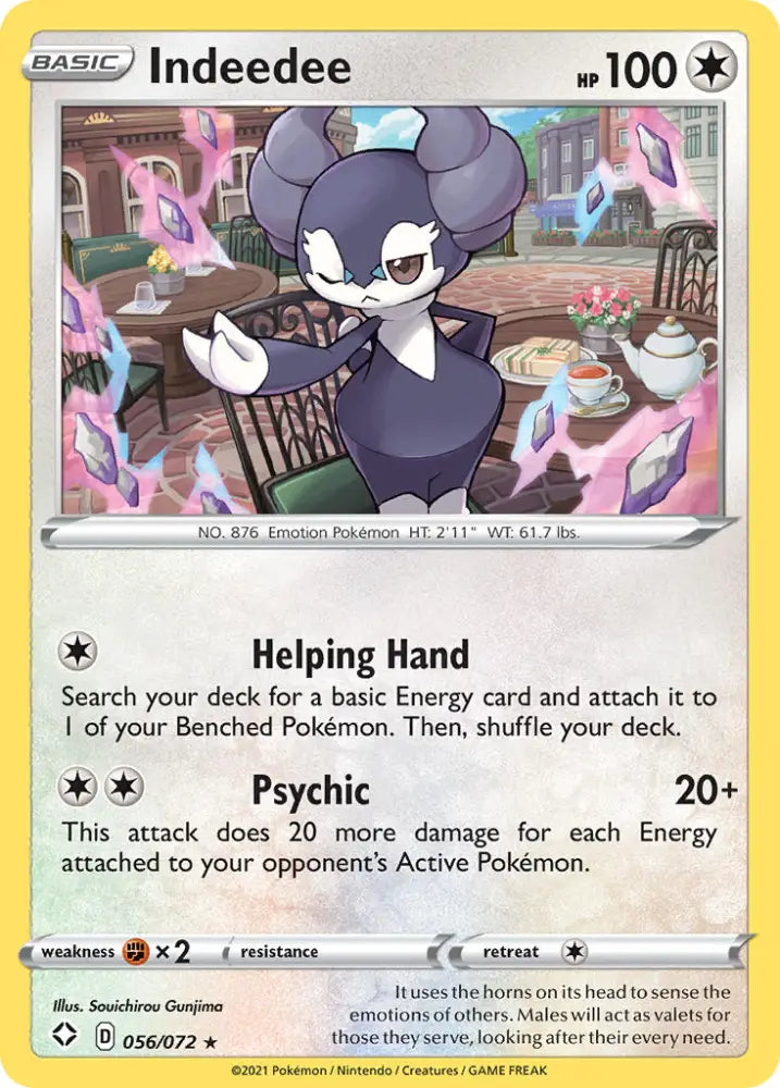 Indeedee (056/072) [Sword & Shield: Shining Fates] - Pokemon Single