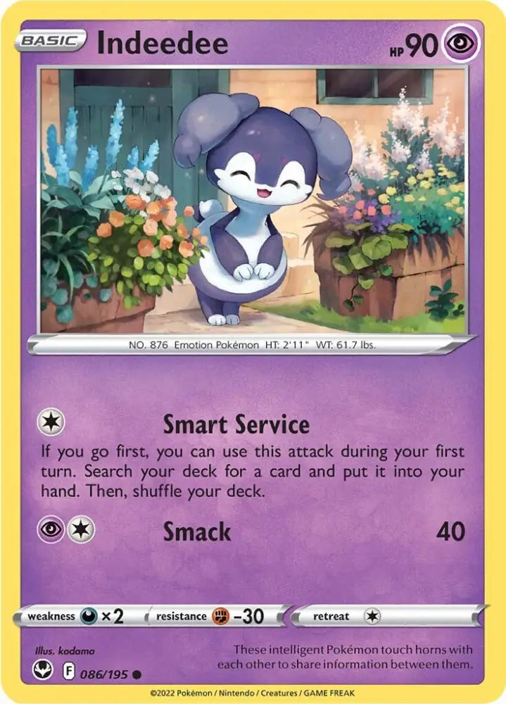 Indeedee (086/195) [Sword & Shield: Silver Tempest] - Pokemon Single