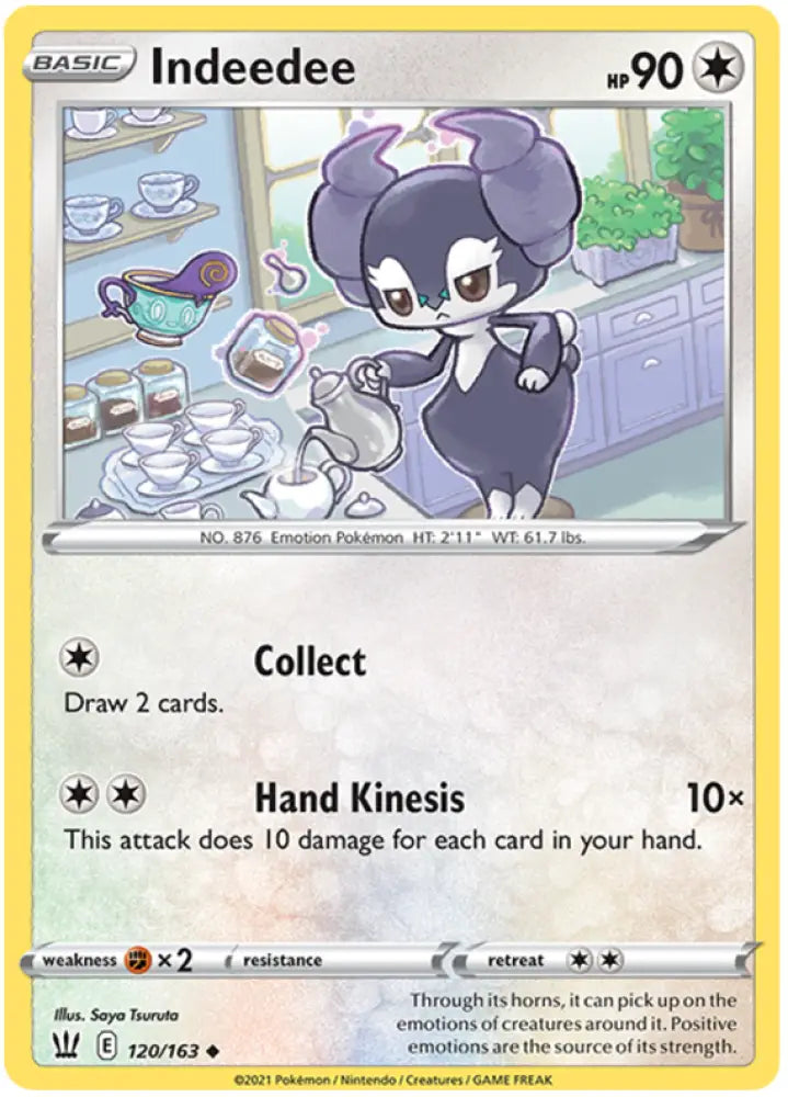 Indeedee (120/163) [Sword & Shield: Battle Styles] - Pokemon Single