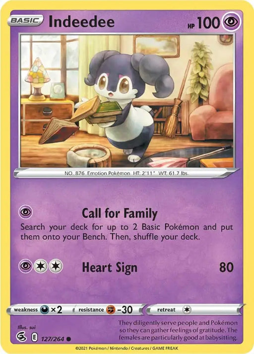 Indeedee (127/264) [Sword & Shield: Fusion Strike] - Pokemon Single