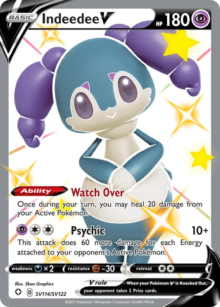 Indeedee V (SV114/SV122) [Sword & Shield: Shining Fates] - Pokemon Single