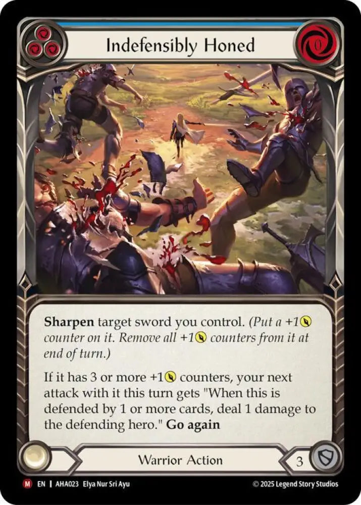 Indefensibly Honed (Blue) (AHA023) [Armory Deck Origins: Hala]