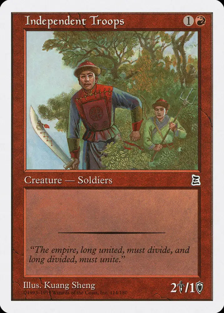 Independent Troops [Portal Three Kingdoms] - MTG Single