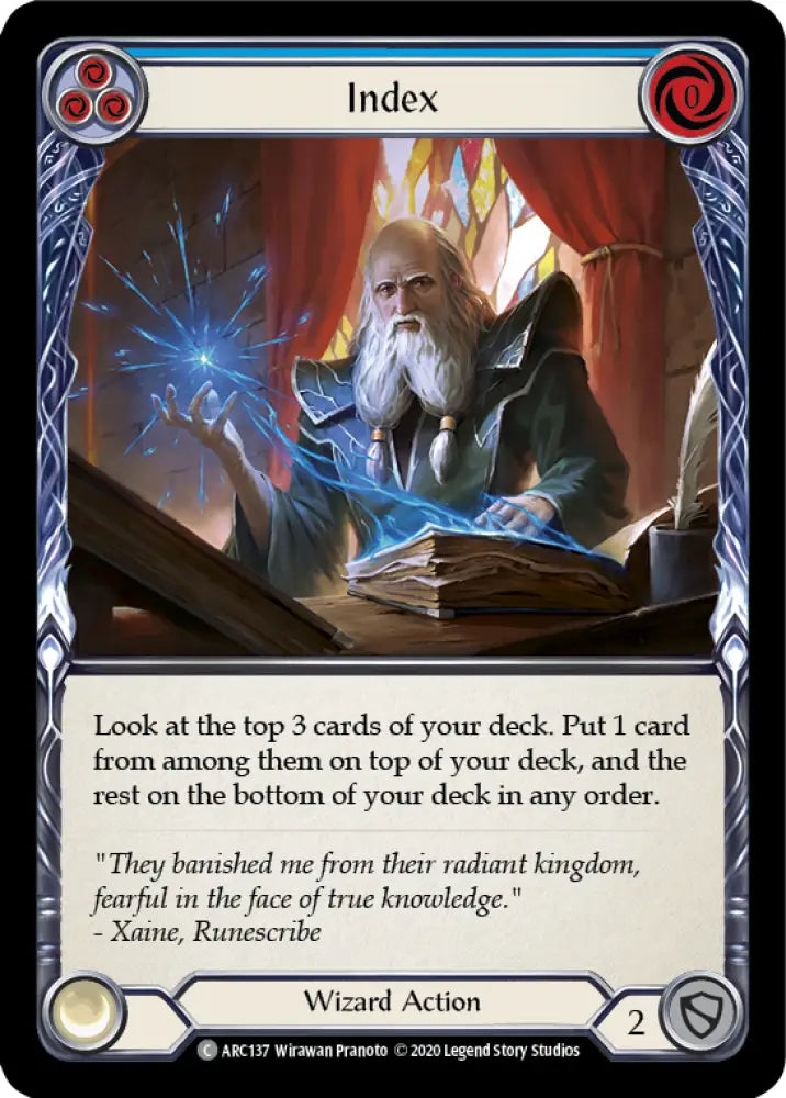 Index (Blue) [Arcane Rising Unlimited] Unlimited Normal - Flesh And Blood Single