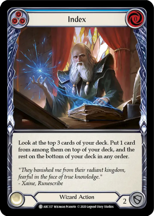Index (Blue) [Arcane Rising Unlimited] Unlimited Normal - Flesh And Blood Single