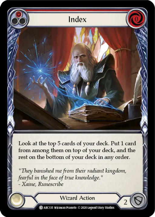 Index (Red) [Arcane Rising Unlimited] Unlimited Rainbow Foil - Flesh And Blood Single
