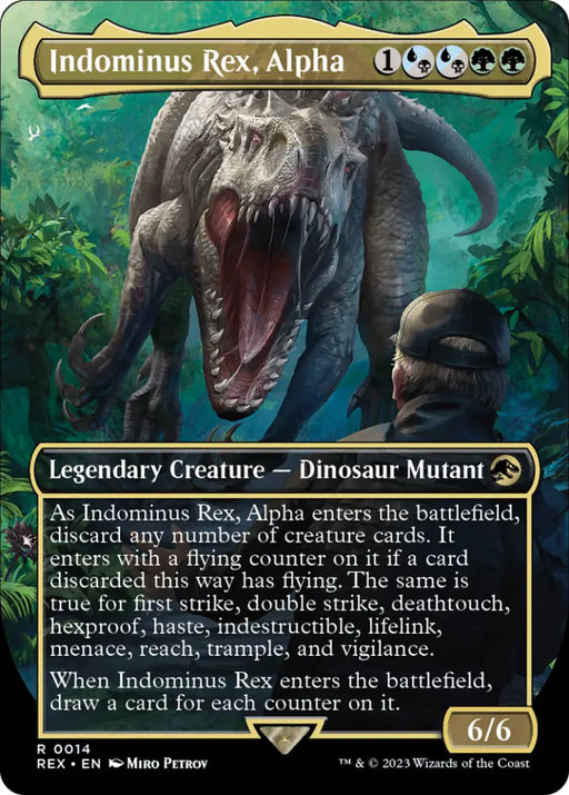 Indominus Rex Alpha (Borderless) [Jurassic World Collection] - MTG Single