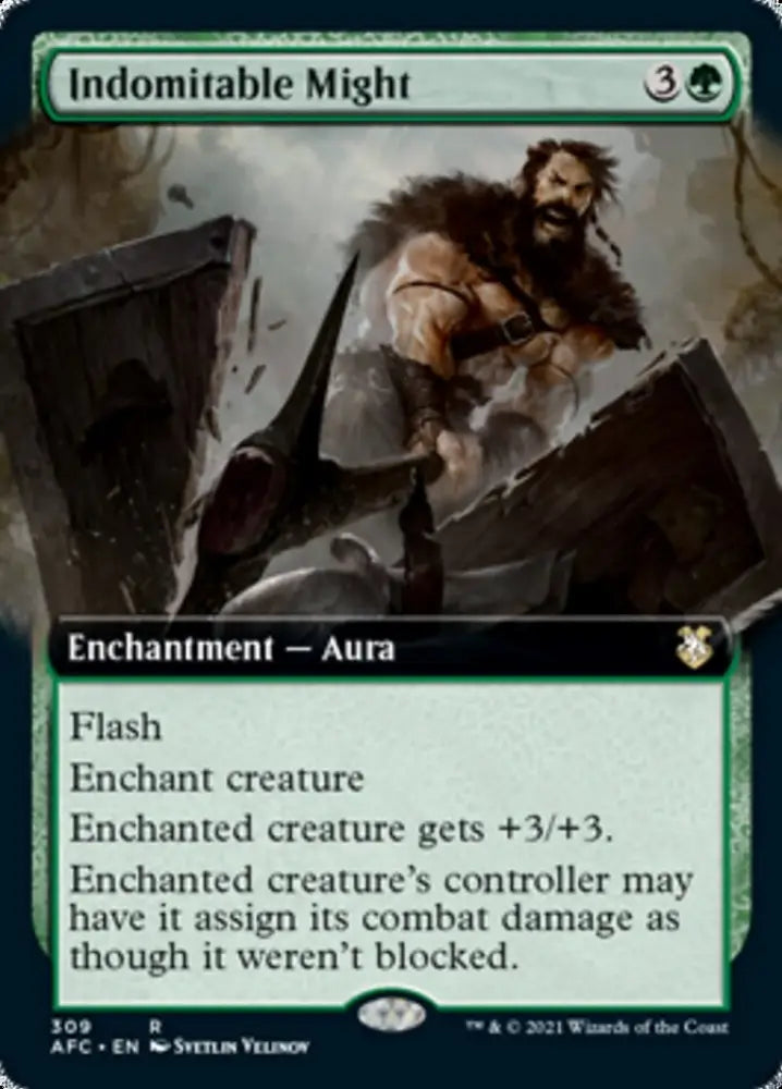 Indomitable Might (Extended Art) [Dungeons & Dragons: Adventures in the Forgotten Realms Commander] - MTG Single