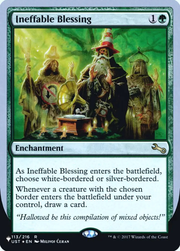 Ineffable Blessing (Bordered) (Unfinity Foil Edition) [The List] - MTG Single