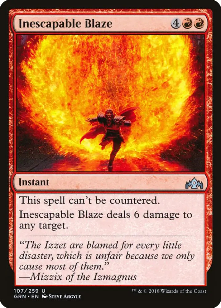 Inescapable Blaze [Guilds of Ravnica] - MTG Single