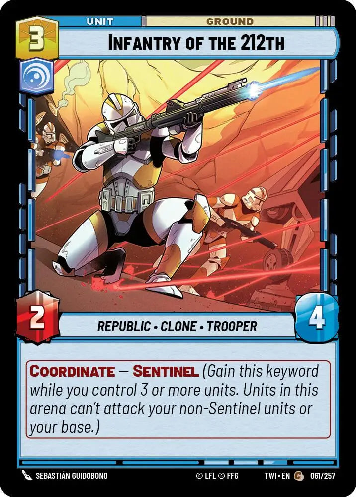 Infantry of the 212th (061/257) [Twilight of the Republic] - Star Wars: Unlimited Single