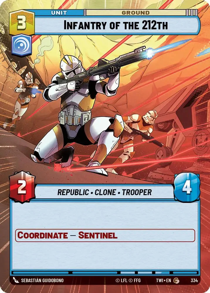 Infantry of the 212th (Hyperspace) (334) [Twilight of the Republic] - Star Wars: Unlimited Single