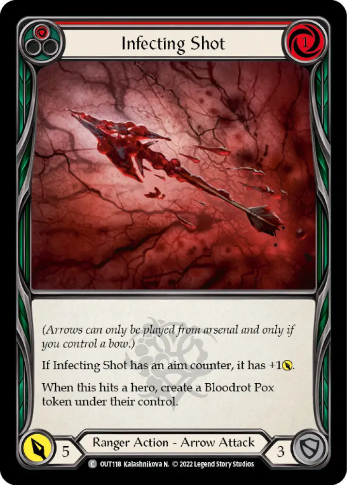Infecting Shot (Red) [Outsiders] Rainbow Foil - Flesh And Blood Single