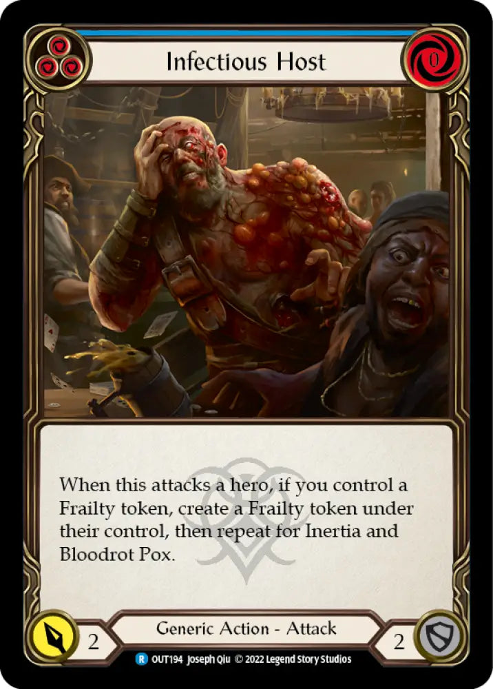 Infectious Host (Blue) [Outsiders] Rainbow Foil - Flesh And Blood Single