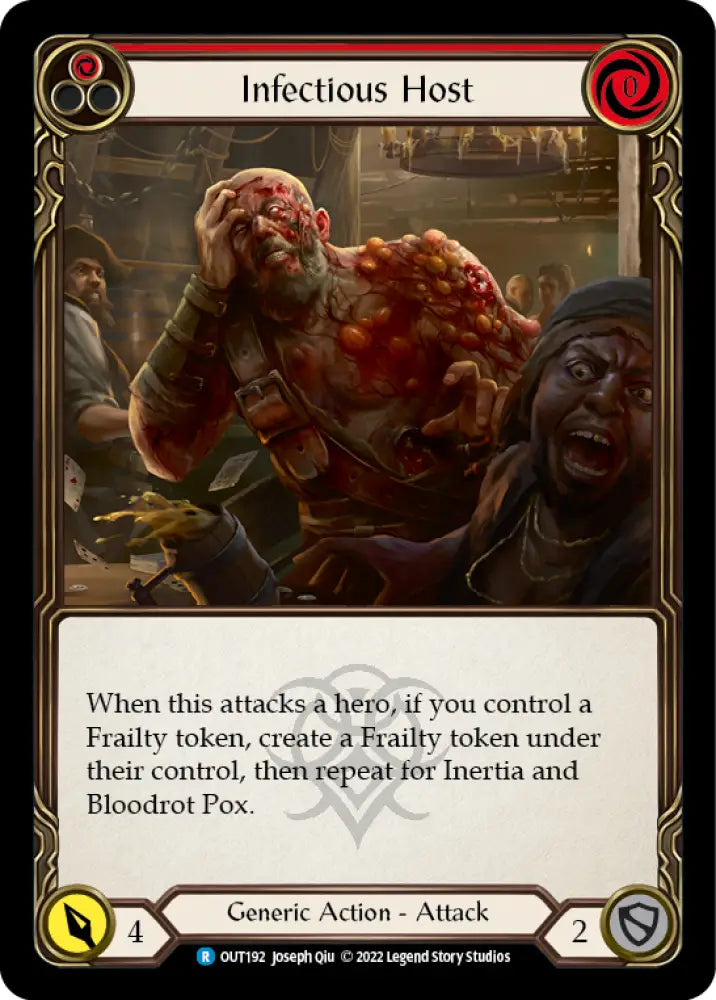 Infectious Host (Red) [Outsiders] Rainbow Foil - Flesh And Blood Single