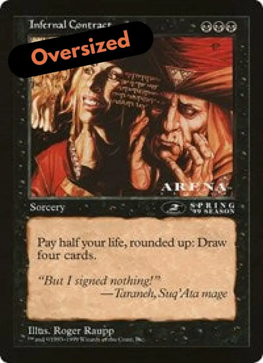 Infernal Contract (Oversized) [Oversize Cards] - MTG Single