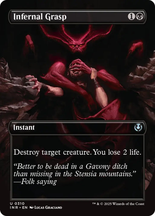 Infernal Grasp (Borderless) [Innistrad Remastered] - MTG Single