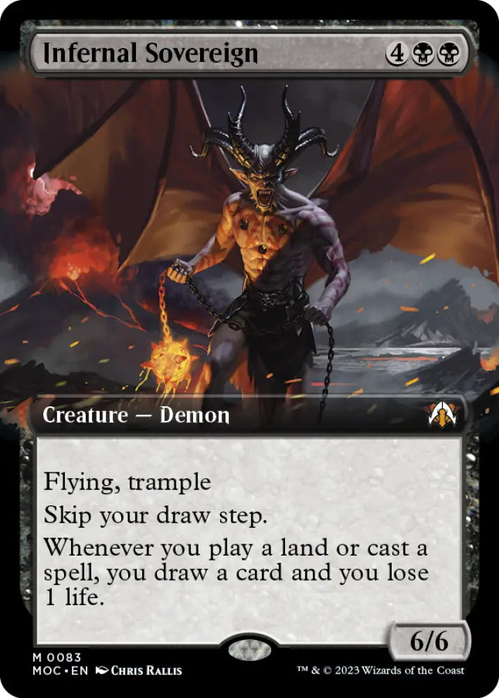 Infernal Sovereign (Extended Art) [March of the Machine Commander] - MTG Single