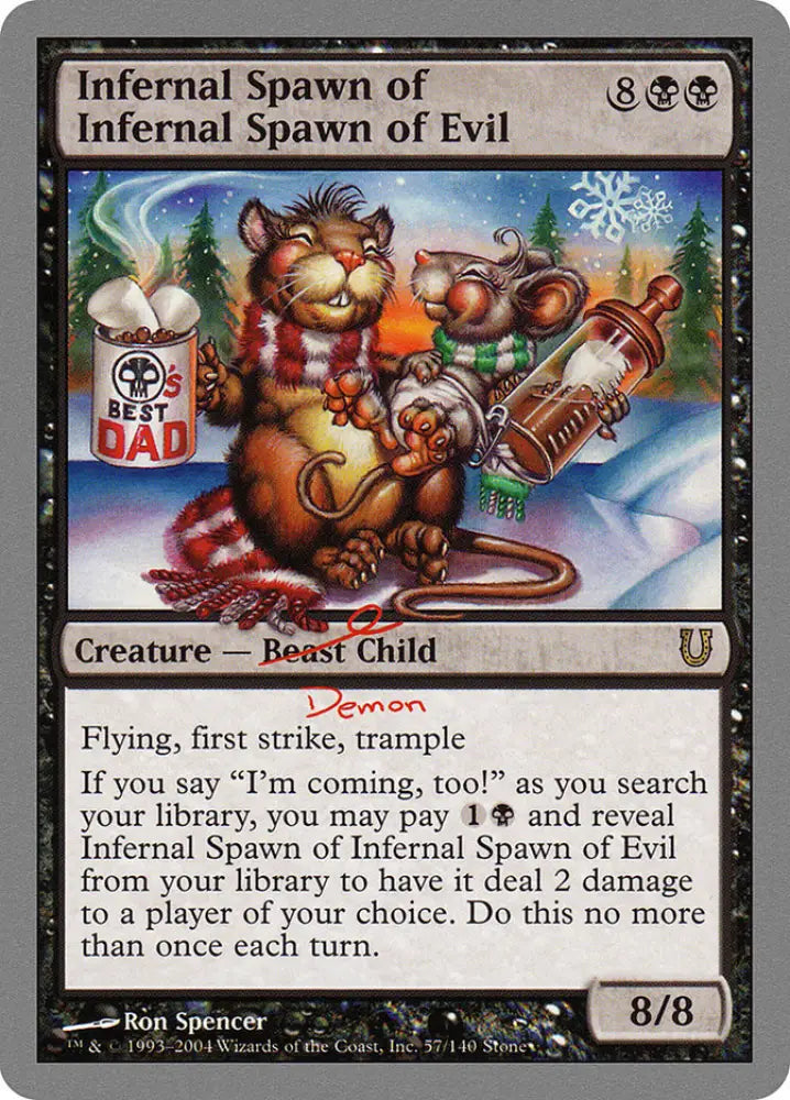 Infernal Spawn of Infernal Spawn of Evil [Unhinged] - MTG Single