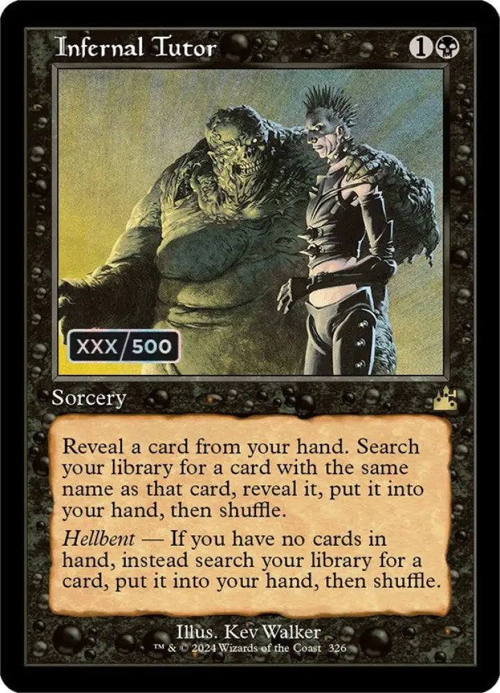 Infernal Tutor (Retro) (Serialized) [Ravnica Remastered] - MTG Single