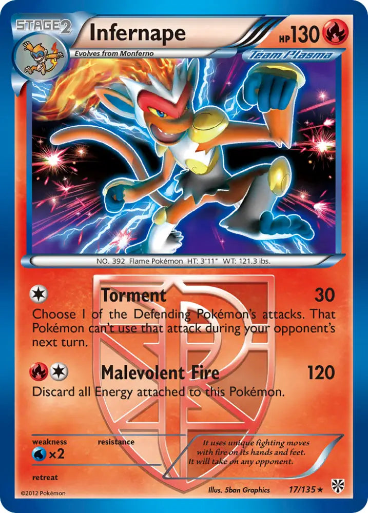 Infernape (17/135) [Black & White: Plasma Storm] - Pokemon Single