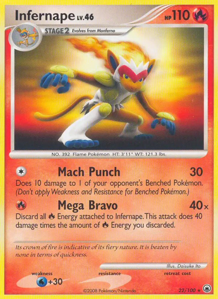 Infernape (22/100) [Diamond & Pearl: Majestic Dawn] - Pokemon Single